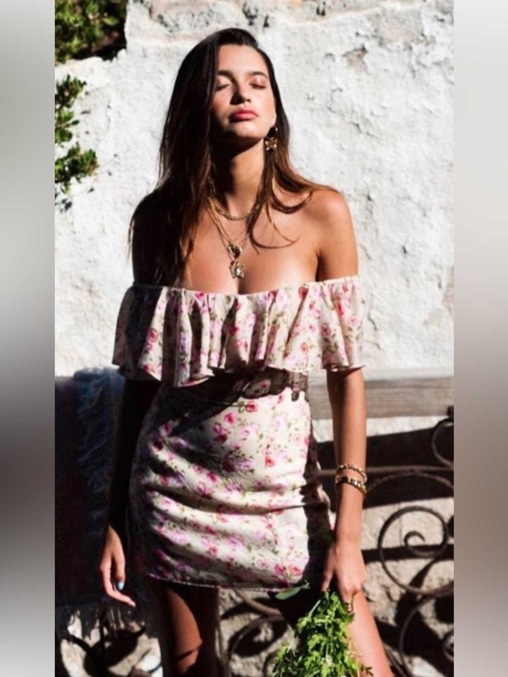 Vanessa Mooney Joelyn Floral Mini Dress S